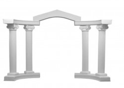 Roman colonnade arch system