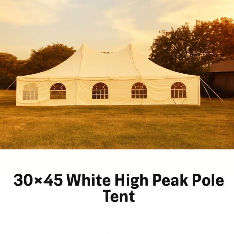30×45 White High Peak Pole Tent