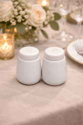 Classic White Ceramic Salt & Pepper Shaker Set